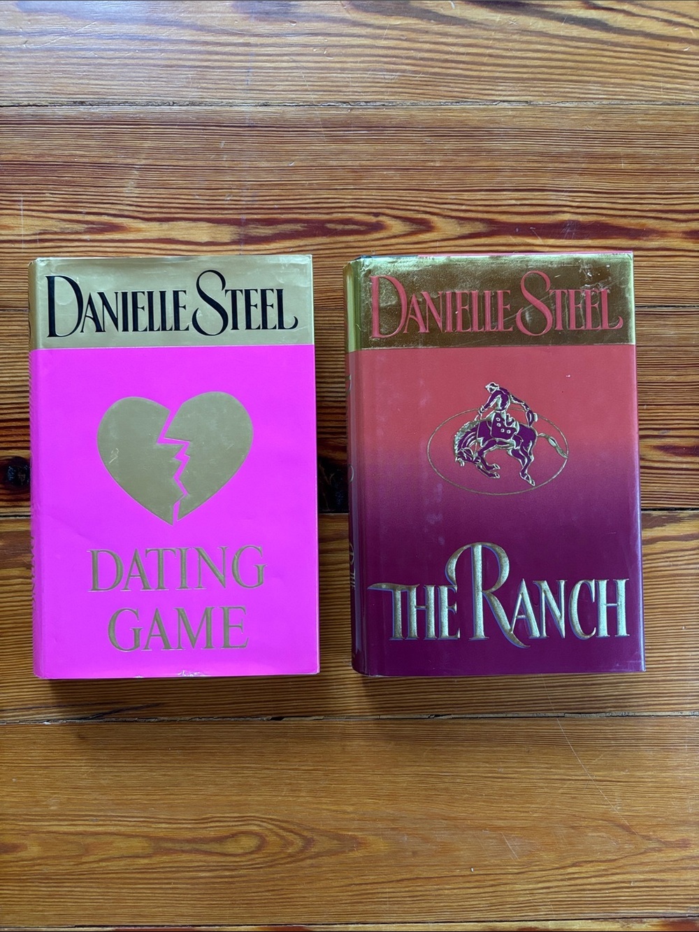 2 Danielle Steel Novels Hardback With Dust Covers “Dating Game” “The Ranch”